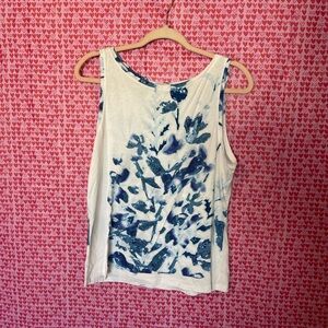 Floral Blue and White Women's Tank Top